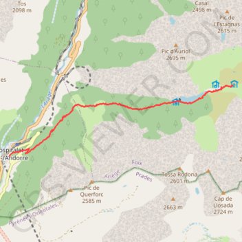 Refuge des bésines GPS track, route, trail