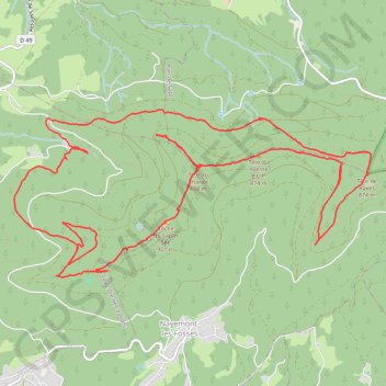 Saint-Dié-des-Vosges, le massif de l'Ormont GPS track, route, trail