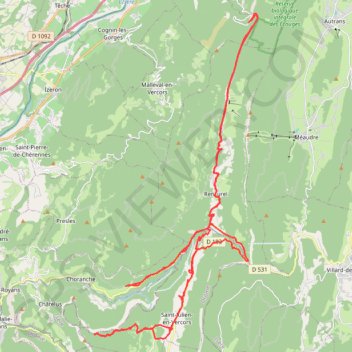 Saint-Julien-en-Vercors - Écouges - Bournillon GPS track, route, trail