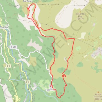 Pré Royer - Courmes GPS track, route, trail