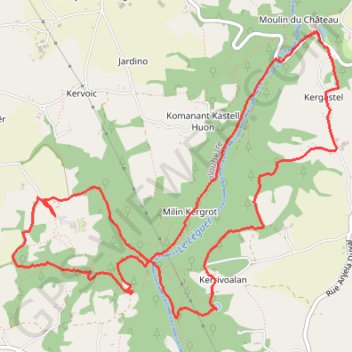 Tonquédec - Kergrist GPS track, route, trail