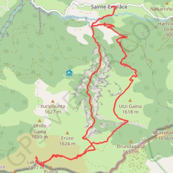 Lakura Ehujarre arroilak Utziatik GPS track, route, trail