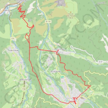 Villefranche-de-Conflent-Vernet GPS track, route, trail
