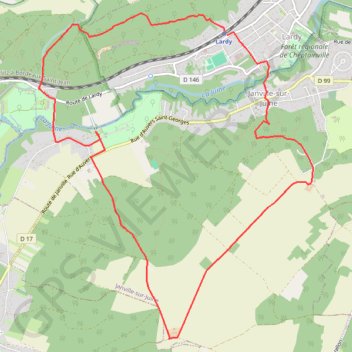 Lardy - le circuit de Janville-sur-Juine GPS track, route, trail