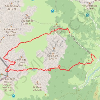 Pic de Pèneblanque (Lescun) GPS track, route, trail