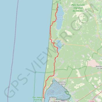 GR 8 : De Contaud à Bélisaire (Gironde) GPS track, route, trail