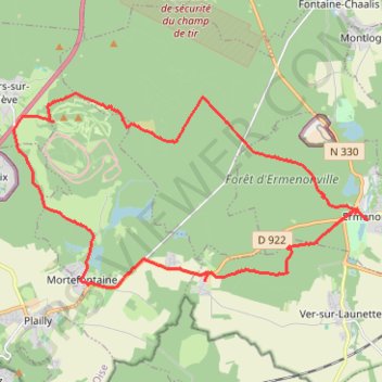 Ermenonville - Mortefontaine GPS track, route, trail