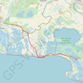 Les Saintes Maries de la Mer et Aigues Mortes GPS track, route, trail