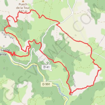La Roque Sainte Marguerite GPS track, route, trail
