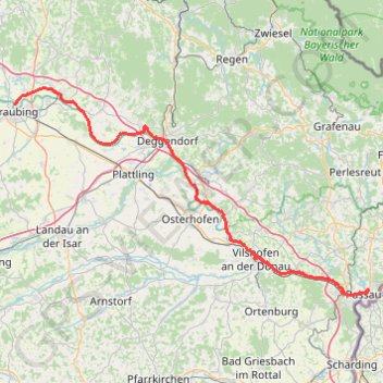 Passau Straubing GPS track, route, trail