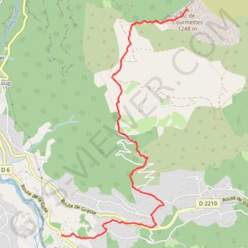 Montée de Courmettes GPS track, route, trail