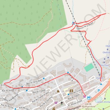 Montgenèvre - Petit Balcon en boucle GPS track, route, trail