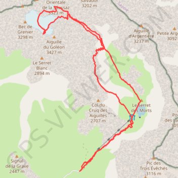 Oisan - Aiguille du Goleon GPS track, route, trail