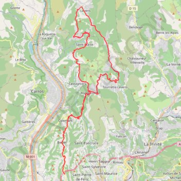 Collines Niçoises GPS track, route, trail