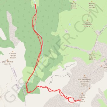 Col de la Combe Marto GPS track, route, trail