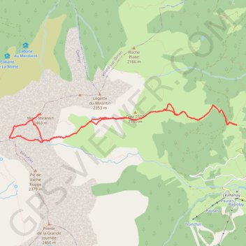 Le Mont-Mirantin GPS track, route, trail