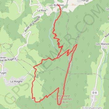 Montagne d'Entrevernes GPS track, route, trail