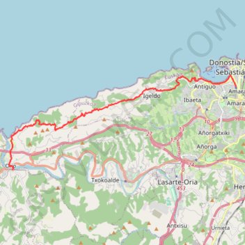 Orio de San Sébastien du 27.06.2018 GPS track, route, trail