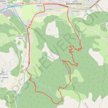 Barcelonnette - Col des Alaris - Uvernet Fours GPS track, route, trail