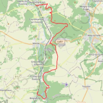 Boutigny-sur-Essonne, Malabri et Saint-Eloy GPS track, route, trail