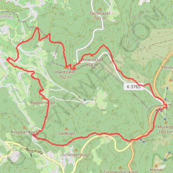 Lauf - Untresmatt - Lauf (Forêt Noire) GPS track, route, trail