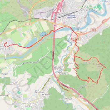 Pic Estelle depuis Saint-Jean-Pla-de-Corts GPS track, route, trail