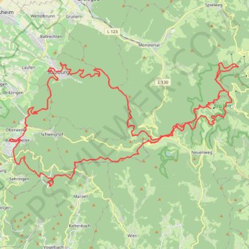 Autour du Belchen et du Blauen GPS track, route, trail