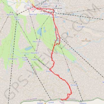 Val Thorens - Col de la Montee du fond GPS track, route, trail