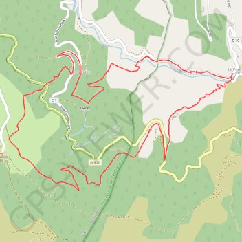 Sentier de Pont Marès - Saint-André-de-Valborgne GPS track, route, trail