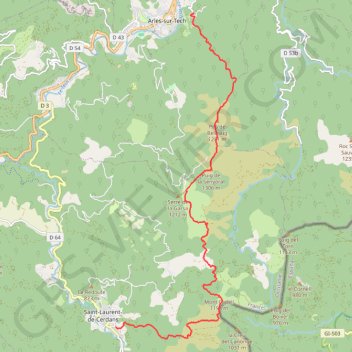 Mont Capell, Pilo de Belmaig en traversée de Saint-Laurent-de-Cerdans à Arles-sur-Tech GPS track, route, trail
