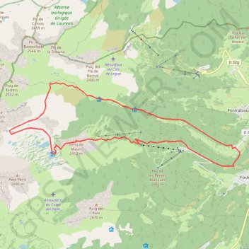 Randonnée etang de camporells GPS track, route, trail