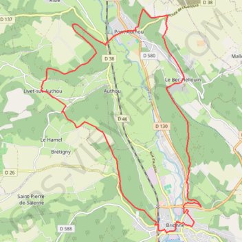 L'abbaye du Bec Hellouin GPS track, route, trail