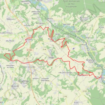 Cires-lès-Mello, coté Ouest GPS track, route, trail