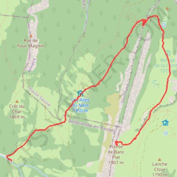 Pointe de Banc Plat (Montagne du Charbon) GPS track, route, trail