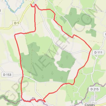 Le Bois de Blanche Lande GPS track, route, trail