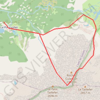 Taillefer - Rocher du Culasson GPS track, route, trail