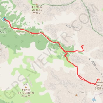 Pointe d'Escreins GPS track, route, trail