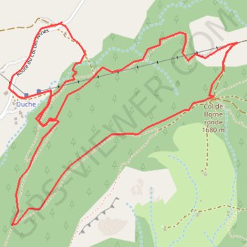 Le bois de la Duche et le col de Borneronde GPS track, route, trail