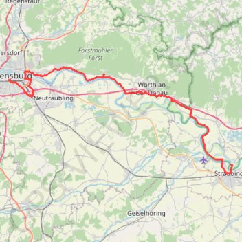 Straubing Regensburg GPS track, route, trail