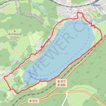 Tour du Titisee GPS track, route, trail