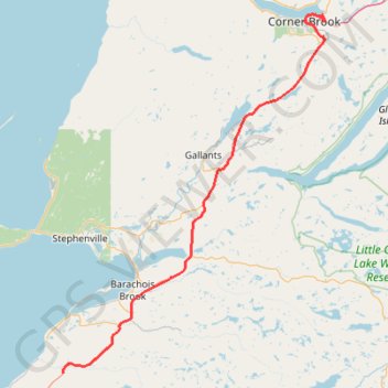 Robinson's Junction - Corner Brook GPS track, route, trail