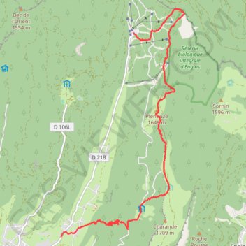 La sure depuis Eybertière GPS track, route, trail