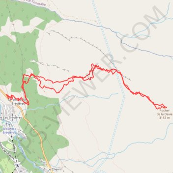 Rocher de la davie GPS track, route, trail