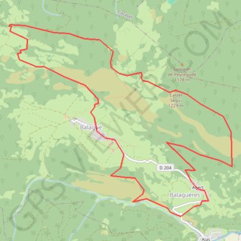 Castel Ségui en circuit depuis Agert GPS track, route, trail