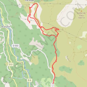 Pré Royer - Courmes GPS track, route, trail