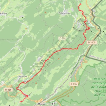 Les Rousses-Lajoux GPS track, route, trail