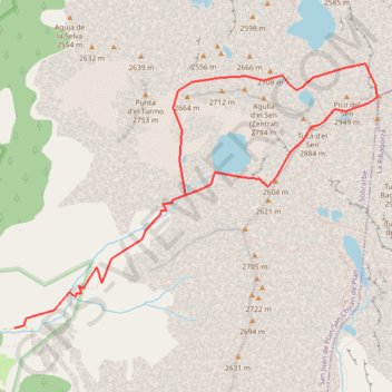 Pica Sierra et Gran Eriste par l'ibón de Sein GPS track, route, trail