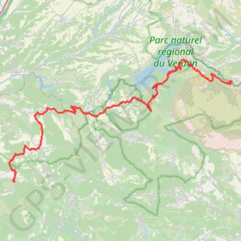 GR99 De Saint Martin-de-Pallières au Gorges du Verdon (Var) GPS track, route, trail