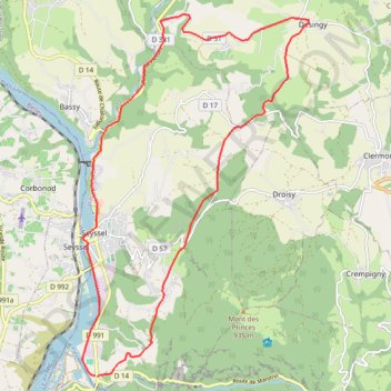 Autour de Seyssel gr65 GPS track, route, trail