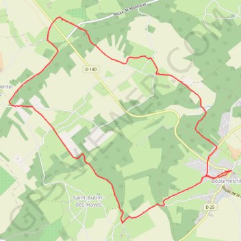 Beaumesnil GPS track, route, trail